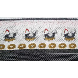 Cortina Para Cozinha Lisboa Branca Com Desenhos Variados: Branco 1 - 2