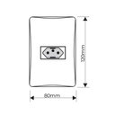 Ver imagem 2 de Tomada Fame Habitat Black 2P+T 20A com Placa 4x2 Preta