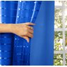 Cortina Blackout PVC com Tecido Voil xadrez 2,80 M x 2,50 M - Azul Royal - 1
