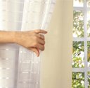 Ver imagem 1 de Cortina Blackout PVC com Tecido Voil xadrez 2,80 M x 2,50 M - Palha