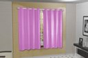 Ver imagem 2 de Cortina Blackout PVC com Tecido Voil xadrez 2,80 M x 2,50 M - Rosa
