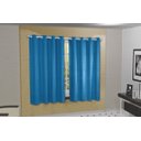Ver imagem 2 de Cortina Blackout PVC com Tecido Voil xadrez 2,80 M x 1,80 M - Azul Celeste