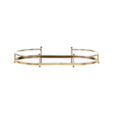 Ver imagem 2 de Bandeja Espelhada Oval em Metal Dourado Mart 33x18,5cm