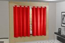 Ver imagem 2 de Cortina Blackout PVC com Tecido Voil xadrez 2,80 M x 1,80 M - Vermelho