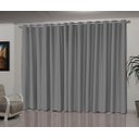 Ver imagem 1 de Cortina Blackout Tecido 3,00 x 2,60 Corta Luz Toque de Seda - Cinza