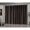 Cortina Blackout Tecido 3,00 x 2,60 Corta Luz Toque de Seda - Tabaco - 1