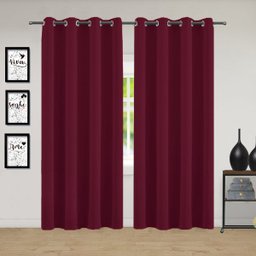Cortina Roma 2,80 X 1,80 Metros Para Sala E Quarto Campari: Bordô - 2