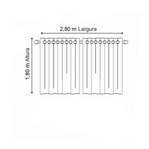 Cortina Roma 2,80 X 1,80 Metros Para Sala E Quarto Campari: Bordô