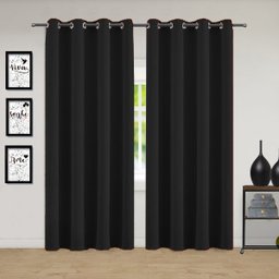 Cortina Roma 2,80 X 1,80 Metros para Sala e Quarto Campari: Preto - 1
