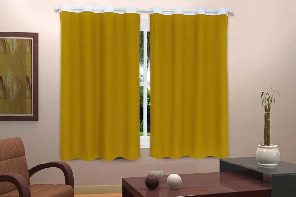 Cortina Maine Tecido Oxford 1,80m X 2,80m Campari Textil: Amarelo