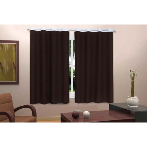 Cortina Maine Tecido Oxford 1,80m X 2,80m Campari Textil: Marrom