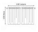 Ver imagem 2 de Cortina Blackout PVC com Voil Liso 2,50 M x 2,80 M Campari - Cinza