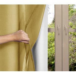 Cortina Blackout PVC com Voil Liso 2,50 M x 2,80 M Campari - Amarelo - 3