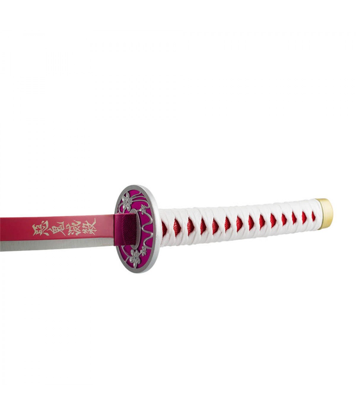 Espada Decorativa Lâmina Rosa Guarda Oval Japonesa Katana 100cm - 3