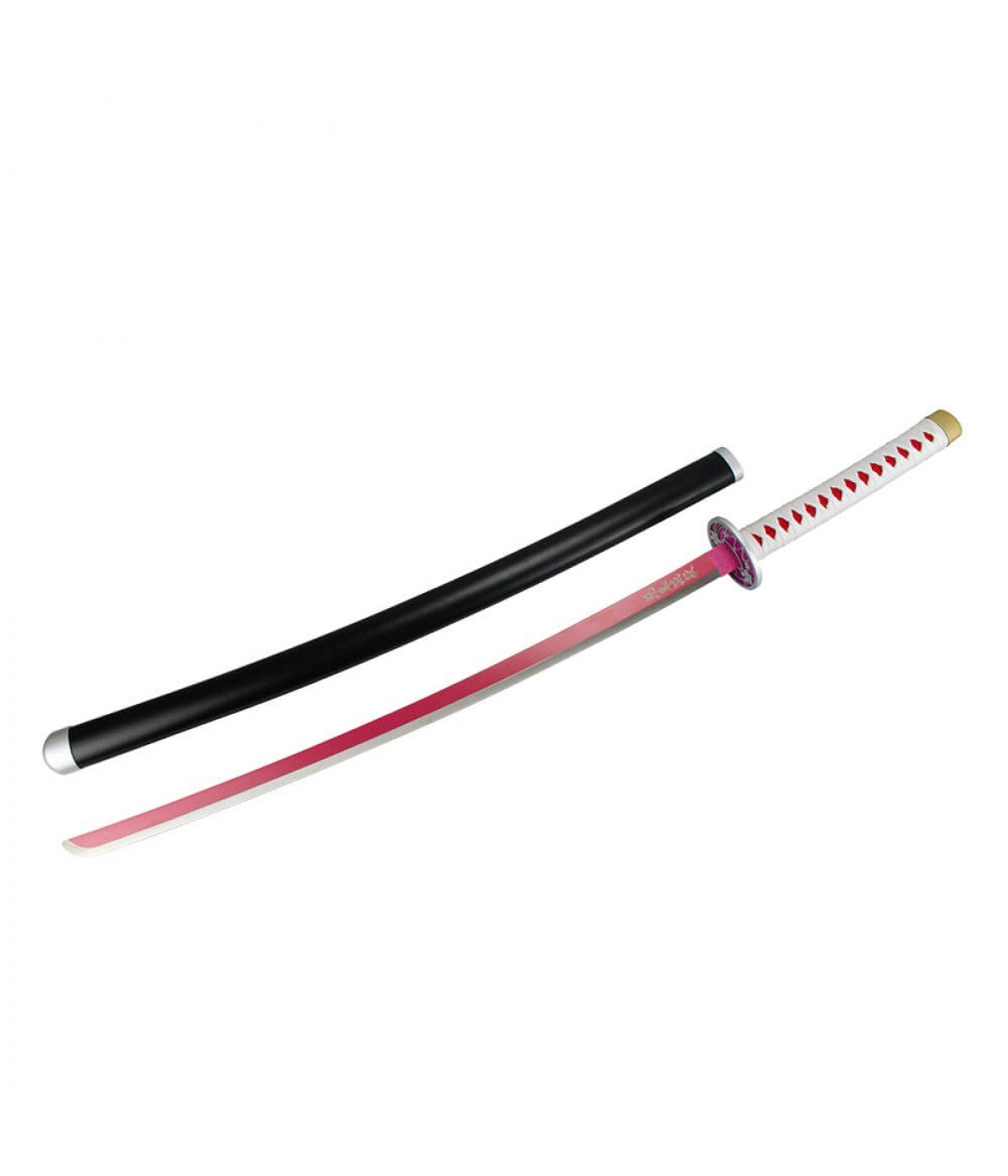 Espada Decorativa Lâmina Rosa Guarda Oval Japonesa Katana 100cm - 1