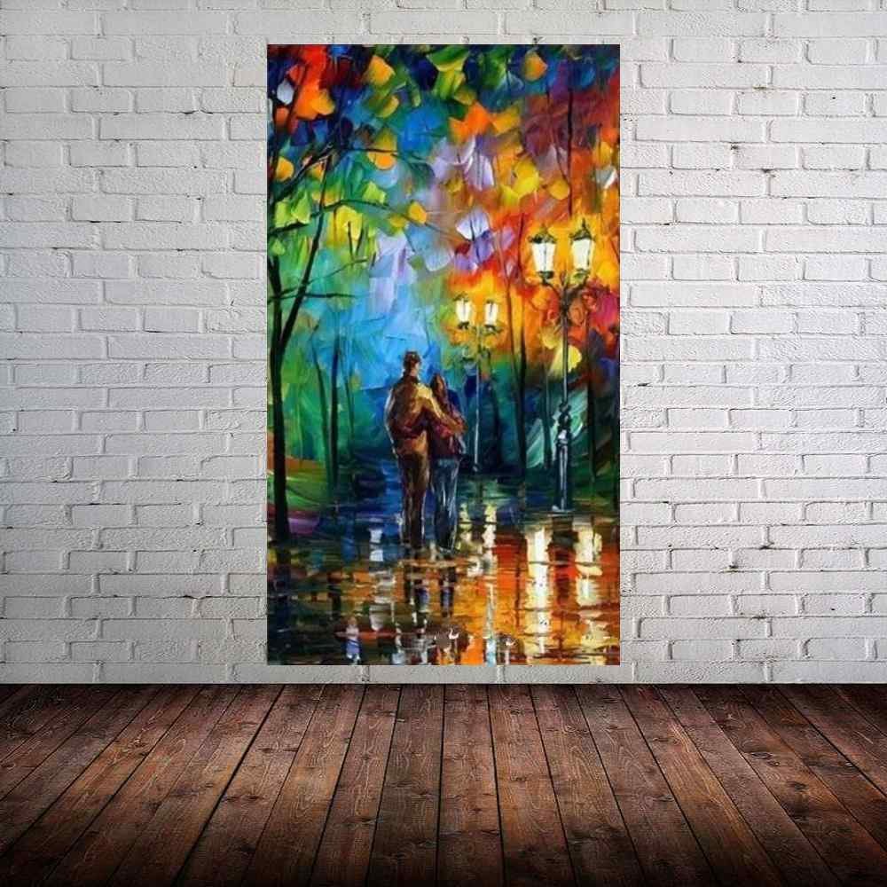 Quadro Pintura Tela Cidade Paisagem Urbana 4308 90cm A X 50cm L Madeiramadeira 1008