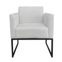 Ver imagem 2 de Poltrona Marisa Suede Base Industrial Metálica Preto D'Rossi - Cinza