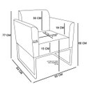 Ver imagem 6 de Poltrona Marisa Suede Base Industrial Metálica Preto D'Rossi - Cinza