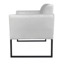 Ver imagem 3 de Poltrona Marisa Suede Base Industrial Metálica Preto D'Rossi - Cinza