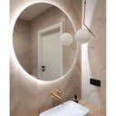 Ver imagem 2 de Espelho Redondo Led Parede Grande 60x60 Orgânico Bivolt