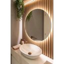 Ver imagem 3 de Espelho Redondo Led Parede Grande 60x60 Orgânico Bivolt