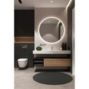 Ver imagem 4 de Espelho Redondo Led Parede Grande 60x60 Orgânico Bivolt