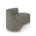 Ver imagem 6 de Sofá 2 Lugares Orgânico 140cm Pé Dourado Morgan Suede Grafite D03 - D’Rossi
