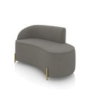 Ver imagem 1 de Sofá 2 Lugares Orgânico 140cm Pé Dourado Morgan Suede Grafite D03 - D’Rossi