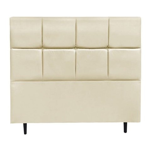 Cabeceira Roma para Cama Box Casal 140 cm Corino D'Rossi - Corino Bege