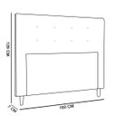 Ver imagem 5 de Cabeceira Queen Cama Box Suede 160 cm Luna D'Rossi - Suede Cinza