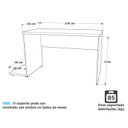 Ver imagem 4 de Mesa Gamer Escrivaninha 1200x600 Netmobil - Preto