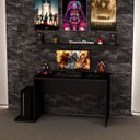 Ver imagem 2 de Mesa Gamer Escrivaninha 1200x600 Netmobil - Preto