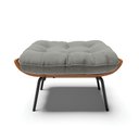Ver imagem 3 de Puff Costela Suede Base Metal D’Rossi - Grafite