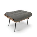 Ver imagem 1 de Puff Costela Suede Base Metal D’Rossi - Grafite