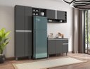 Ver imagem 2 de Coz. Modulada Completa Vanessa 230cm C/ Armário Aér. Ajl Mvs