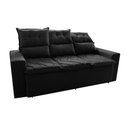 Ver mais imagens de Sofá 3 Lugares Retrátil e Reclinável 2.00m Cama Inbox Smal com Bordado Pantográfico Suede Preto