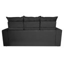 Ver imagem 6 de Sofá 3 Lugares Retrátil e Reclinável 2.00m Cama Inbox Smal com Bordado Pantográfico Suede Preto