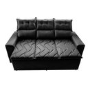 Ver imagem 5 de Sofá 3 Lugares Retrátil e Reclinável 2.00m Cama Inbox Smal com Bordado Pantográfico Suede Preto