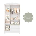 Ver imagem 7 de Conjunto Quarto Bebê Berço 3EM1 Eloá Guarda Roupa 3 Portas 100% MDF Branco