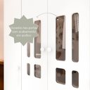 Ver mais imagens de Conjunto Quarto Bebê Berço 3EM1 Eloá Guarda Roupa 3 Portas 100% MDF Branco