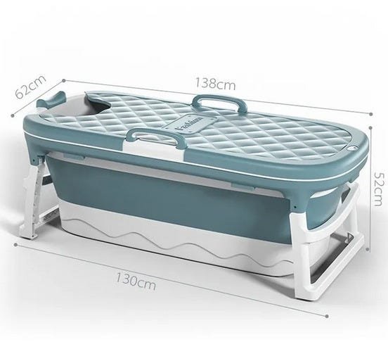 Banheira dobrável azul grande 51x111x59 cm - Baby pil - 6