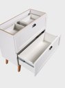 Ver imagem 7 de Gabinete para Banheiro com Tampo Cuba e Armario 80cm Retro Mdf Branco Milano - On Móveis