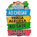 Ver imagem 1 de Placa Casa Decorativa de Parede Madeira - Ao Chegar Traga Alegria