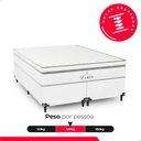 Ver imagem 5 de Cama Box Casal Bipartido + Colchão Paris Molas Branco Couro Branco/branco