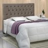 Cabeceira Barcelona Estofada Sued Confortável Várias Cores:queen/caqui - 1