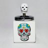 Cinzeiro de Ceramica Com Reservatório e Tampa Giratória Caveira Mexicana Bigode - 3