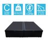 Base Cama Box Baú Bipartido Casal Couro Sintético Preto 43x138x188 - 2