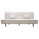 Ver imagem 1 de Sofá Cama Silver 3 Lugares Reclinável Casal Corano Bege - Shop das Cabeceiras