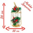 Ver imagem 5 de Kit 2 Lamparinas Natal Dourada em Metal Decorativa 30cm 36cm