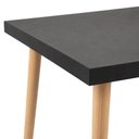 Ver imagem 2 de Mesa Safira 4 Lugares Quadrada MDF Preto e Madeira Natural Marin Brasil